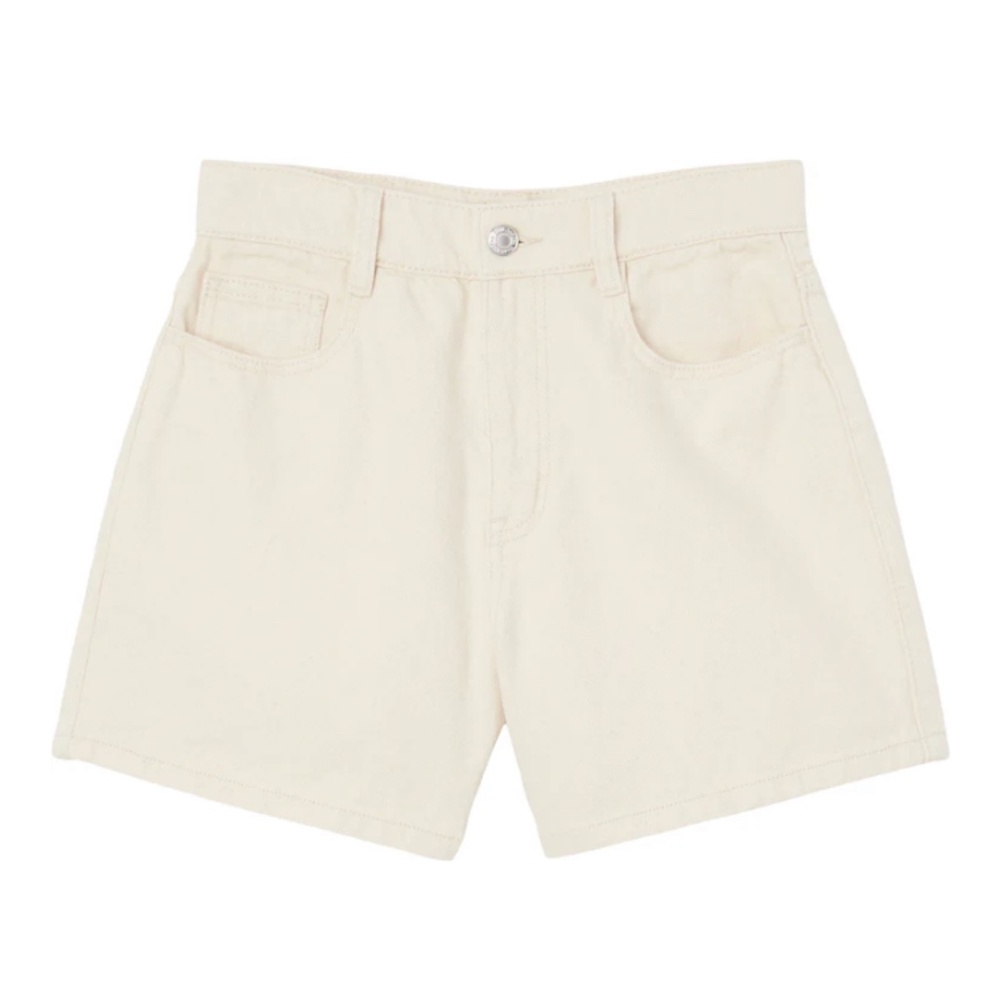 Frank and Oak Courtney Shorts - Beige/White - Size 27